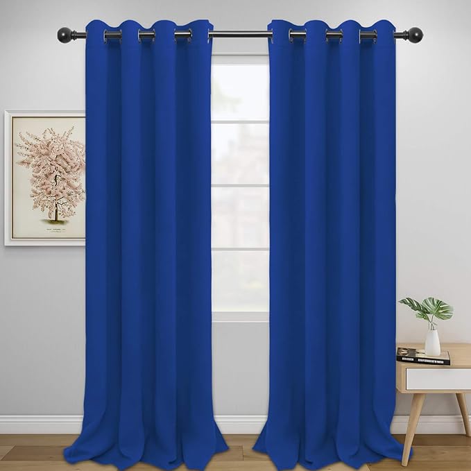 Easy-Going Blackout Curtains for Bedroom, Solid Thermal Insulated Grommet and by Easy-Going