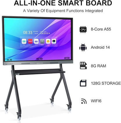 Smart Board, 8+128GB Touch Screen Electronic Whiteboard, Interactive Whiteboard - Image 2