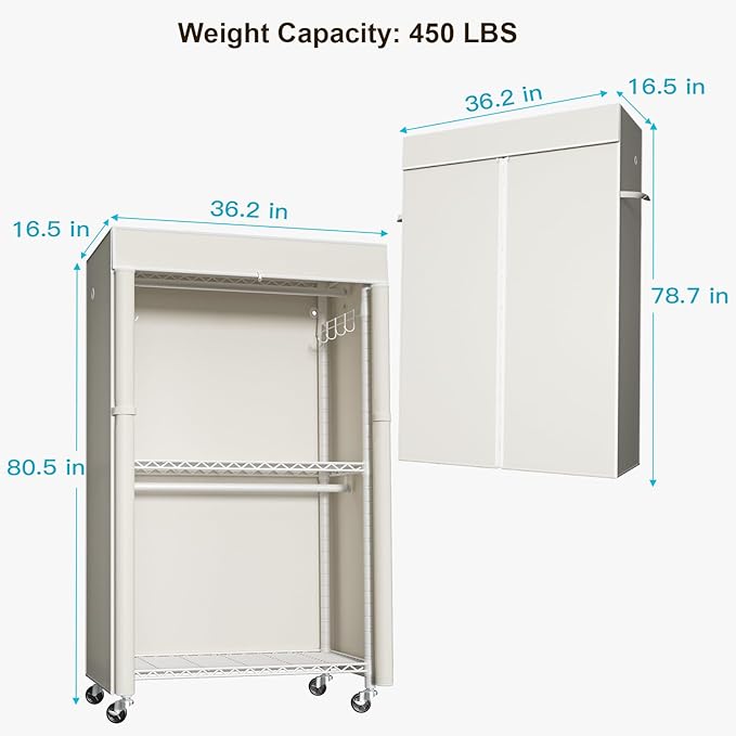 FUTASSI White Clothing Rack - Image 3