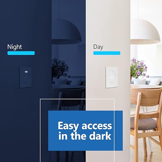 LIDER Minimalist Design Matte Finish Lighted Decorator Switch - Image 6