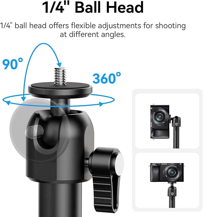 ULANZI ZJ04 Magic Arm Camera Wall Mount Overhead Mount, 70cm/27.6inch Aluminum - Image 5