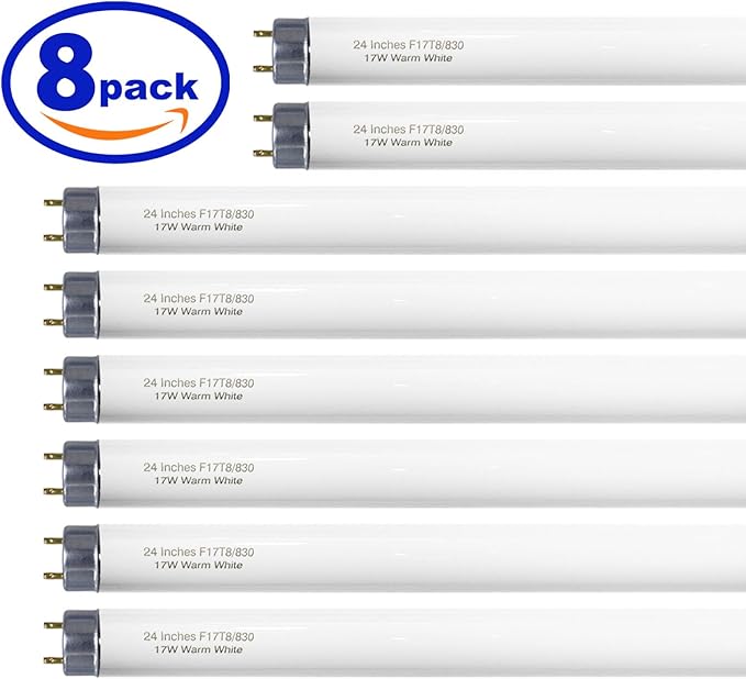 24 inch F17T8/830 17 Watts Light Bulb Warm White, 2 Foot Straight Fluorescent - Image 2
