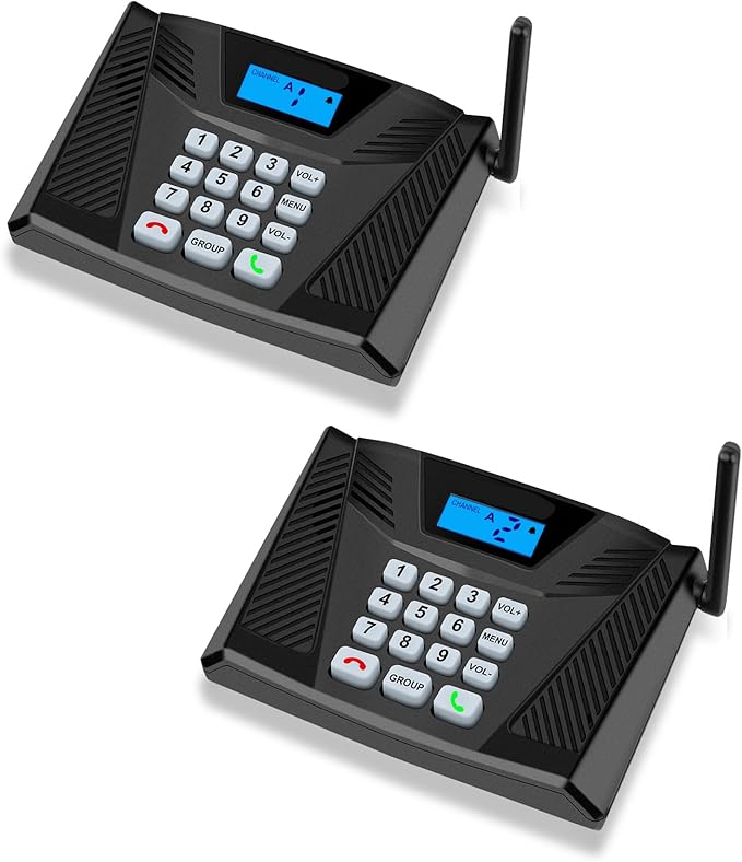 SANZUCO Intercoms Wireless for Home Upgraded, 5300ft Full Duplex Intercom by SANZUCO