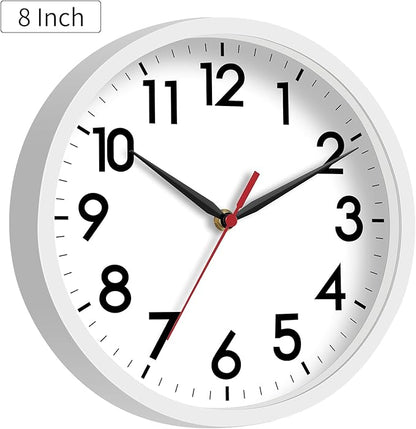AKCISOT Wall Clock, Modern Small Wall Clocks Battery Operated 8 Inch, Silent - Image 3