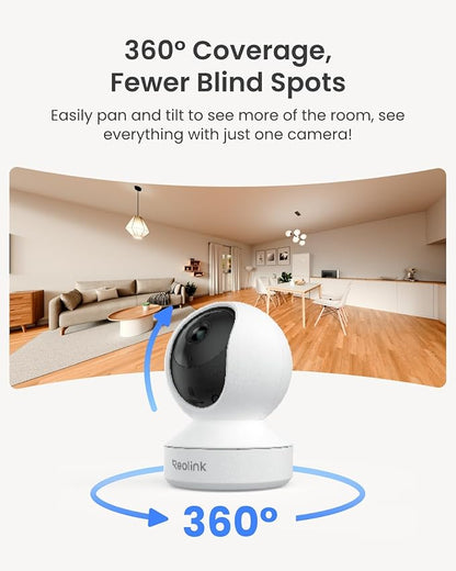REOLINK 4MP Indoor Security Camera E1, Plug-in 2.4G Wireless WiFi 6 - Image 6