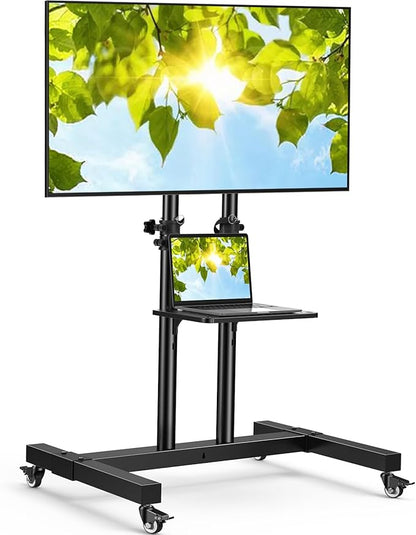 PERLESMITH Rolling TV Stand on Wheels by PERLESMITH