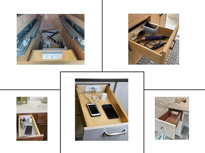 My Tidy Space Low Profile PD30W USB-C 15 Amp in Drawer Docking Station Outlet - Image 7