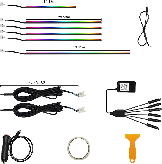 Interior Car LED Strip Lights, Acrylic LED Lights - Image 6