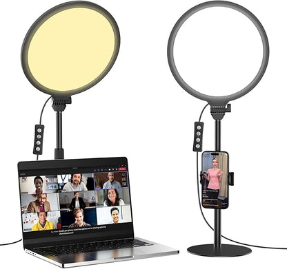 Anautin 10.5in LED Desk Ring Light, Video Conference Lighting by Anautin