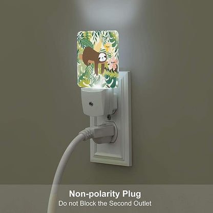 FSHVQKD Cute Sloth in Jungle Night Light, Plug-in Night Lights - Image 5