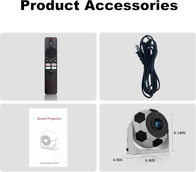 Mini Portable Projector with WiFi and Bluetooth, Built-in Apps Smart Projector - Image 8