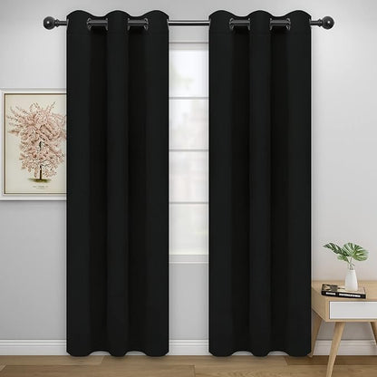 Easy-Going Blackout Curtains for Bedroom, Solid Thermal Insulated Grommet and by Easy-Going