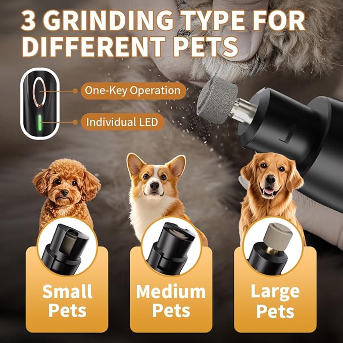 Dog Clippers Grooming Kit with Paw Trimmer, 3 in 1 Low Noise Electric - Image 5