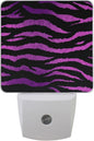 Pigsaly Led Night Light Black Magenta Purple Tiger Stripe Night Light Plug in by Pigsaly