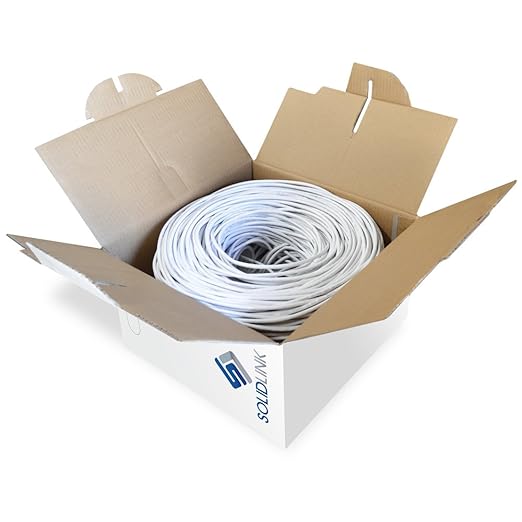 SolidLink CAT5e Ethernet Cable 1000ft – 24AWG Solid CCA UTP Unshielded CAT 5e - Image 3