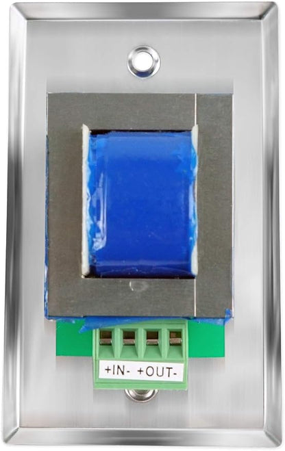 Rockville VOL70100 100W Wall Volume Controller 70V/100V, Stainless Steel Frame - Image 2