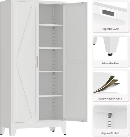71" Tall Pantry Cabinet, Kitchen Pantry Storage Cabinets - Image 4