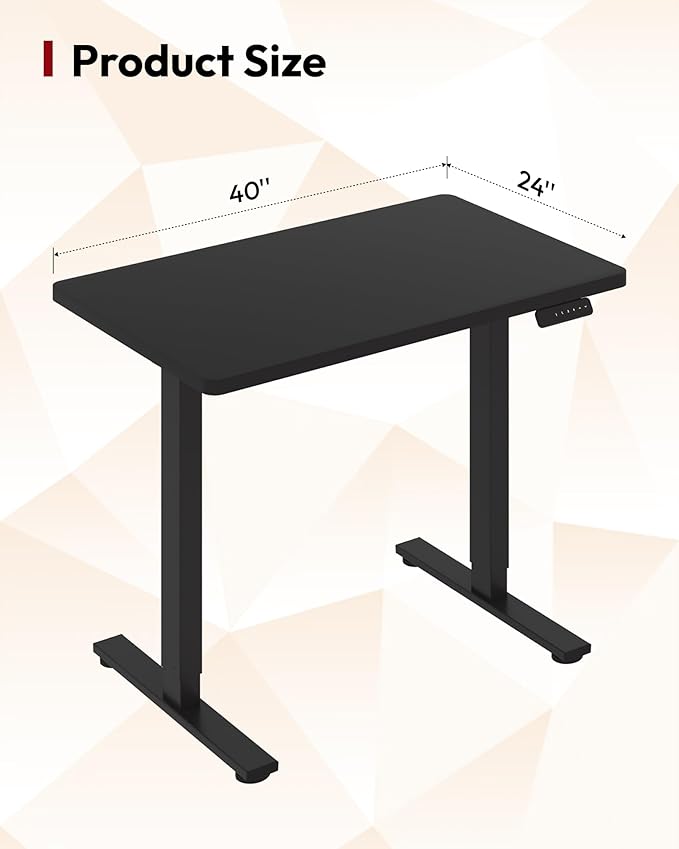 SANODESK Electric Standing Desk 40 x 24 Inches Whole-Piece Desktop Height - Image 3