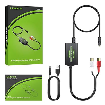 LiNKFOR 192kHz DAC Converter Digital to Analog Converter Digital Optical SPDIF - Image 6