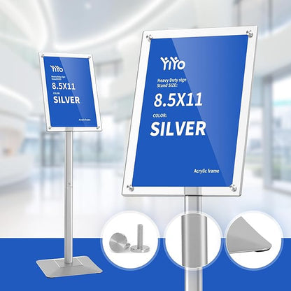 YIYO Sign Stand Poster Stand，adjustable heavy duty pedestal Sign Holder Floor - Image 3
