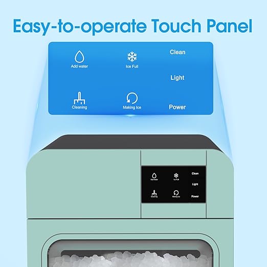 VECYS Nugget Countertop Ice Maker W/Side Tank, 44LBS Daily Ice Making Capacity - Image 6