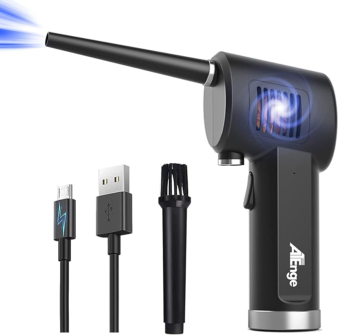 Electric Air Duster, Cordless Air Duster, Rechargeable Compressed Air Duster by ATEngeus