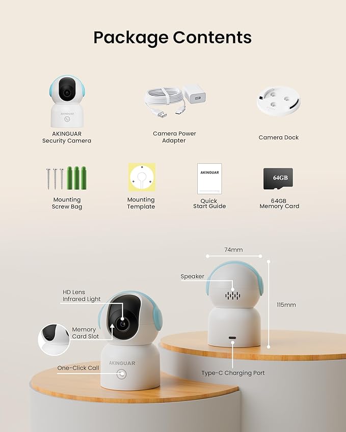 4K 8MP Indoor Security Camera, WiFi Camera - Image 7
