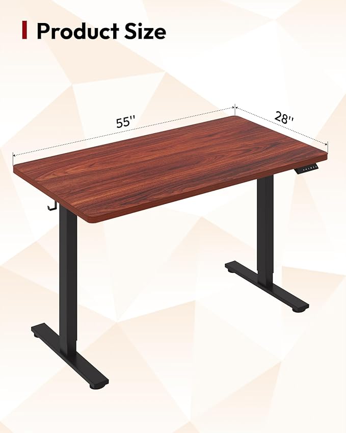 SANODESK Electric Standing Desk 55 x 28 Inches Whole-Piece Desktop Height - Image 2