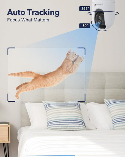 MUBVIEW Pet Camera with Phone App, Indoor Security Camera, 2.4/5GHz WiFi Cameras - Image 5