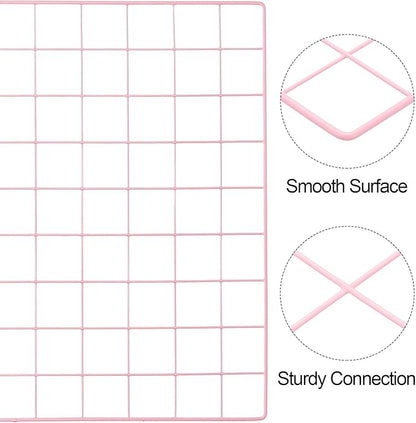 PATIKIL 18"x26" Wire Grid Panel, 2 Pack Board Photo Pictures Memo Display Grid - Image 3