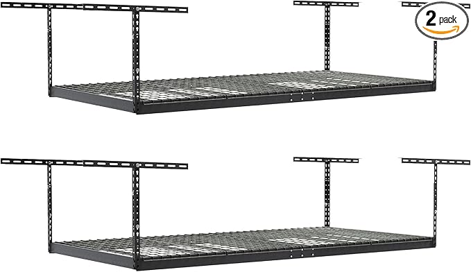 SafeRacks 4ft x 8ft Overhead Garage Storage Rack 2 Rack Pack by SafeRacks
