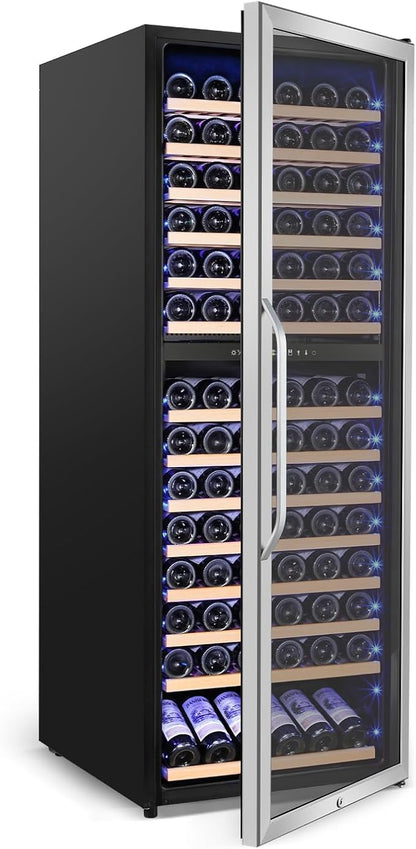 24" Wide Dual-Zone Wine Fridge 154-Bottles, Tall Freestanding/Built-in Wine - Image 8