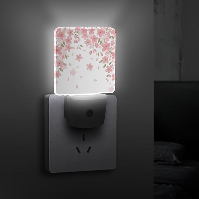 Falling Flowers Night Light, Plug into Wall Decor Nightlights - Image 3