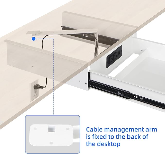 Lumil Under Desk Mounted Drawer Lockable - Image 2
