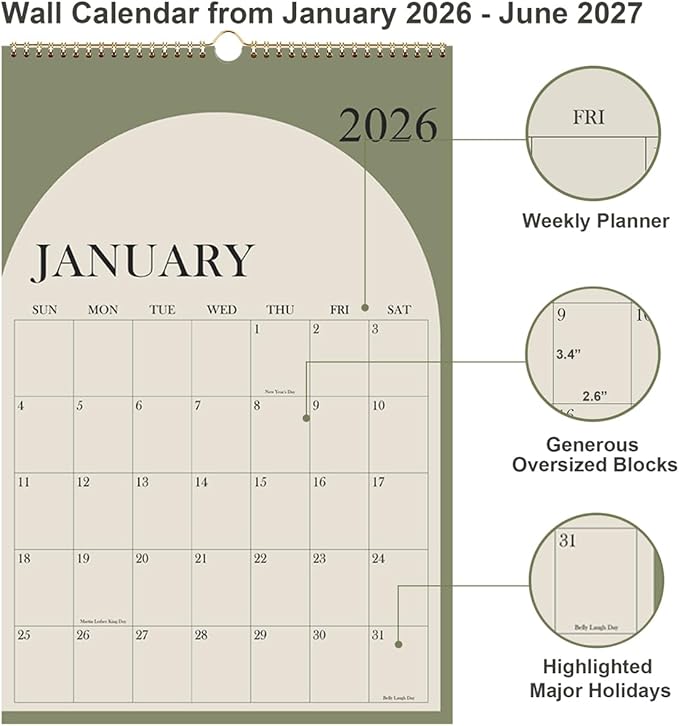 2026 Calendar - Large Calendar 2026-2027 from January 2026 - June 2027 - Image 2