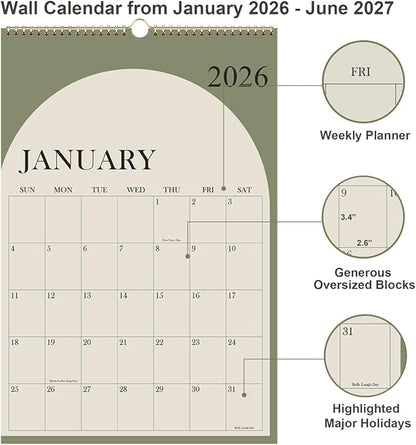 2026 Calendar - Large Calendar 2026-2027 from January 2026 - June 2027 - Image 2