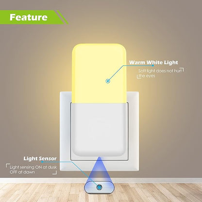 MAZ-TEK Plug in Night Light, Warm White LED Nightlights - Image 2