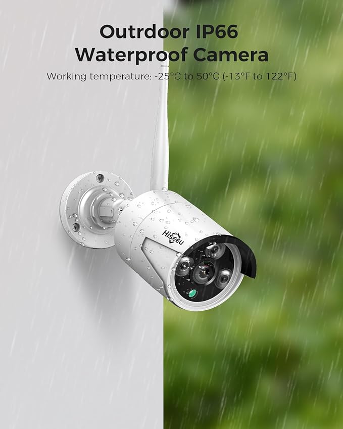 Hiseeu Wireless Pro WiFi Security Camera System, 16CH 4K NVR Kit, Plug-in - Image 6