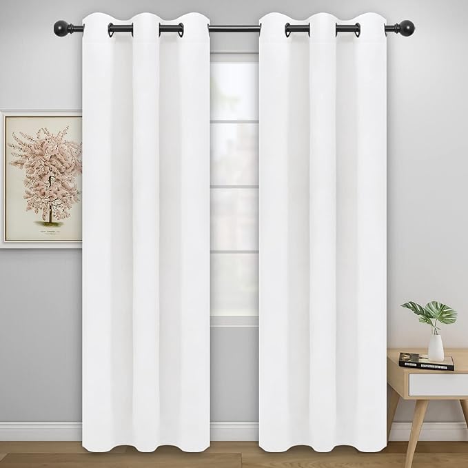 Easy-Going Blackout Curtains for Bedroom, Solid Thermal Insulated Grommet and by Easy-Going
