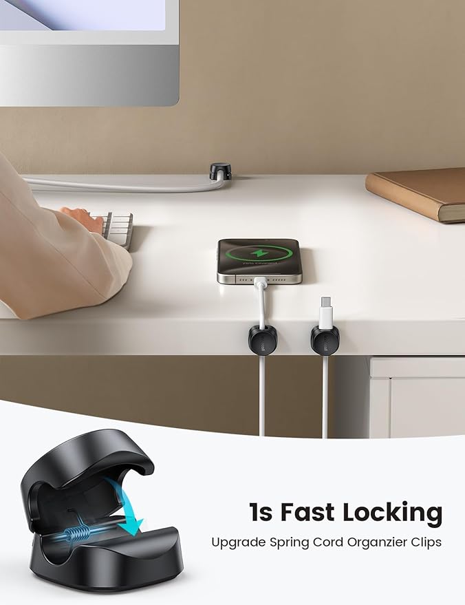 Cord Organizer Spring Cable Holder Clips - Image 2
