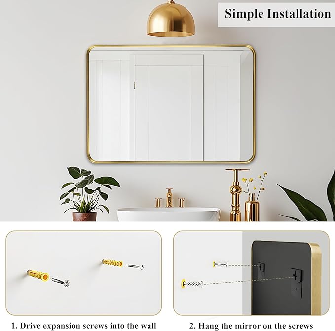 Fabuday Bathroom Mirror 28x36 Inch - Image 6