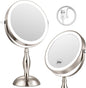 20x Magnifying Mirror with Light, 5000mAh Lighted Makeup Mirror with 3 Color by DASLAVA-BrightYourLife
