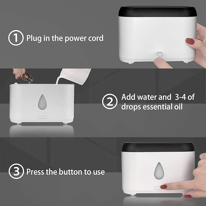 Flame Diffuser for Essential Oils, 200ml Ultrasonic Aroma Diffusers - Image 3