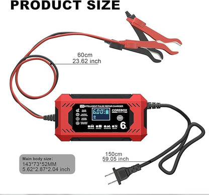 Corebox Battery Charger 6-Amp 12V Automatic Smart Battery Trickle Charger - Image 8