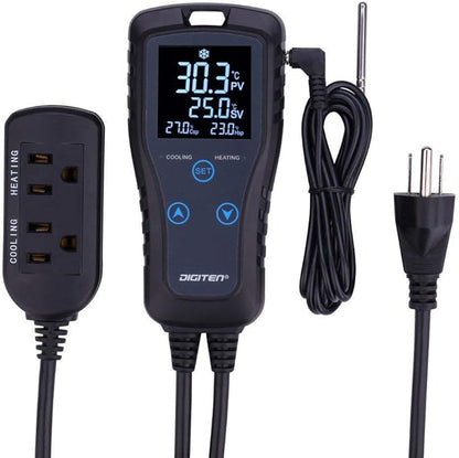 Digital Temperature Controller 2-Stage Thermostat Outlet Heating & Cooling Mode - Image 5