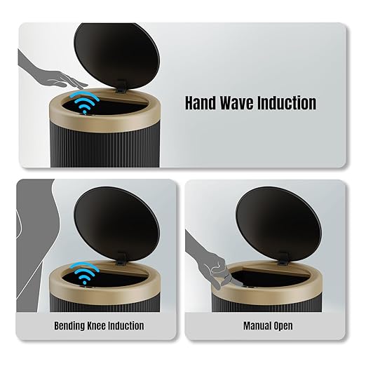 2Pack Automatic Bathroom Trash Can, Touchless Motion Sensor Garbage Can - Image 3