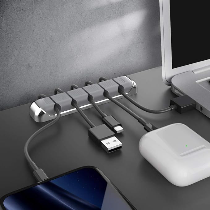 AHASTYLE Cable Organizer Holder 5 Slots Desktop Cord Wire Clips Keeper - Image 6