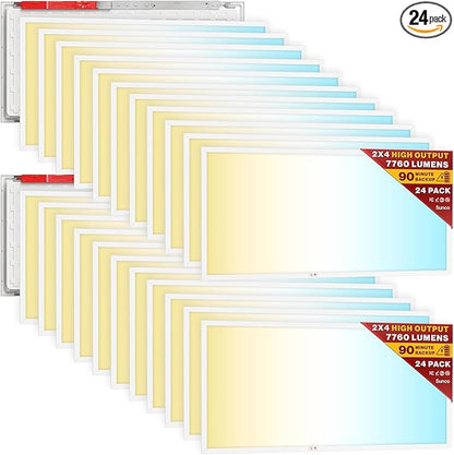 Sunco 24 Pack 2x4 LED Flat Panel Light Drop Ceiling Office Fixture by SuncoLighting