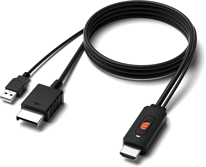 Arector HDMI Cable for PlayStation 2, PS2 to HDMI Adapter for HDTV HDMI Monitor by Arector