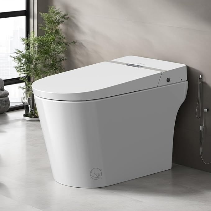 Smart Toilet with Heated Seat & Auto Flush, One Piece Tankless Elongated Bidet by Unknown